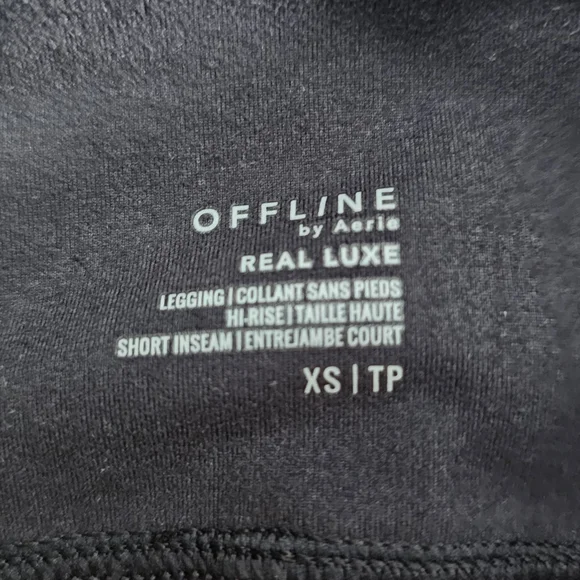 Aerie OFFLINE Black Real Luxe Faux Leather Leggings Size XS - Picture 9 of 9